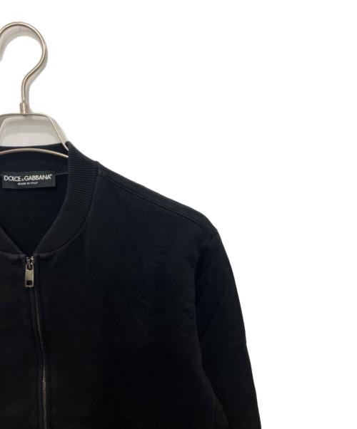 DOLCE & GABBANA（ドルチェ＆ガッバーナ）DOLCE & GABBANA (ドルチェ＆ガッバーナ) スウェットバイカージャケット ブラック サイズ:48の古着・服飾アイテム