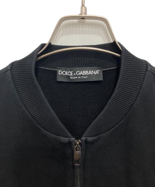 DOLCE & GABBANA（ドルチェ＆ガッバーナ）DOLCE & GABBANA (ドルチェ＆ガッバーナ) スウェットバイカージャケット ブラック サイズ:48の古着・服飾アイテム