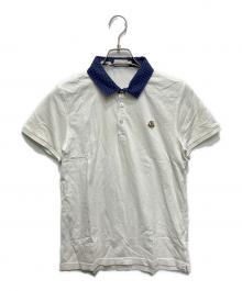 MONCLER（モンクレール）の古着「MAGLIA POLO スリムフィットポロシャツ」｜ホワイト