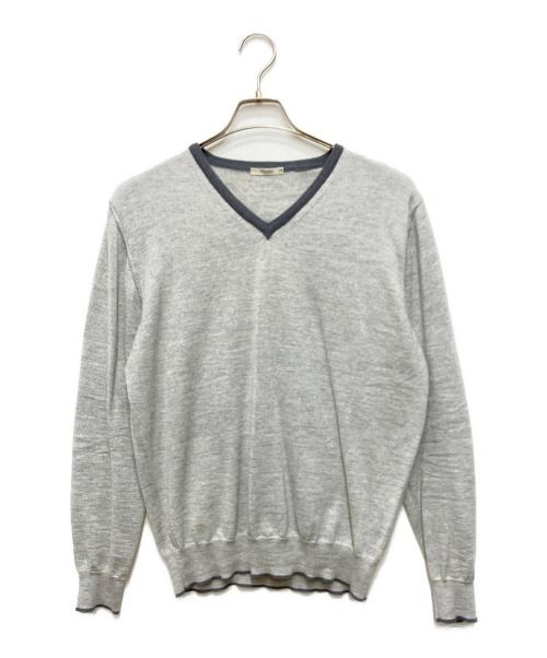 PRANDI（プランディ）PRANDI (プランディ) Vネックニット グレー サイズ:XLの古着・服飾アイテム