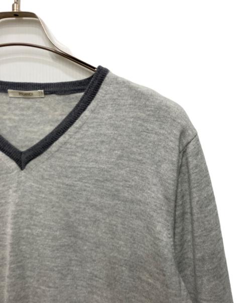 PRANDI（プランディ）PRANDI (プランディ) Vネックニット グレー サイズ:XLの古着・服飾アイテム