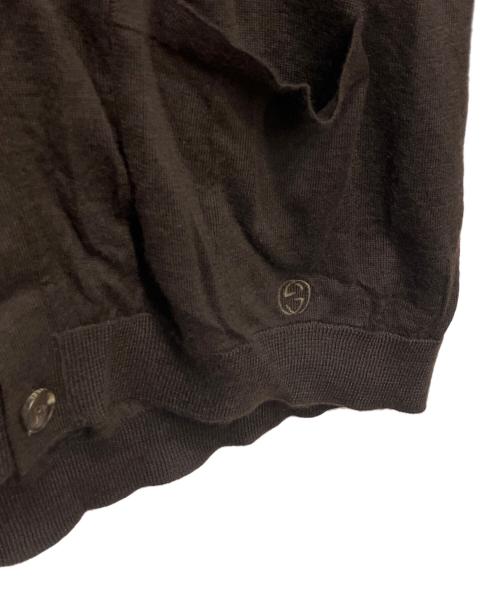GUCCI（グッチ）GUCCI (グッチ) カシミヤカーディガン ブラウン サイズ:XLの古着・服飾アイテム