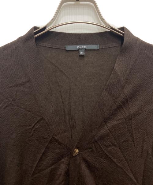GUCCI（グッチ）GUCCI (グッチ) カシミヤカーディガン ブラウン サイズ:XLの古着・服飾アイテム