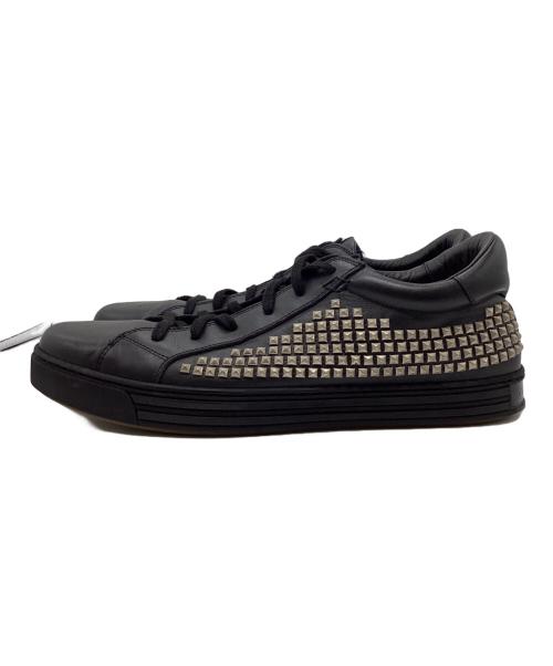 DSQUARED2（ディースクエアード）DSQUARED2 (ディースクエアード) スタッズスニーカー ブラック サイズ:SIZE 42の古着・服飾アイテム
