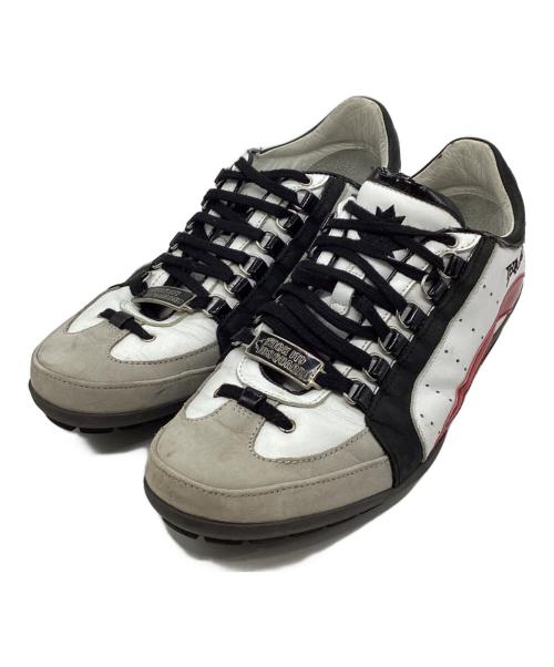 DSQUARED2（ディースクエアード）DSQUARED2 (ディースクエアード) ローカットスニーカー ホワイト サイズ:SIZE 42の古着・服飾アイテム