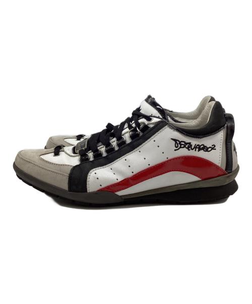 DSQUARED2（ディースクエアード）DSQUARED2 (ディースクエアード) ローカットスニーカー ホワイト サイズ:SIZE 42の古着・服飾アイテム