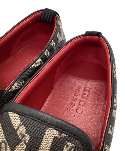 GUCCI（グッチ）GUCCI (グッチ) GGカレイドスリッポン ブラウン サイズ: 8 1/2 Gの古着・服飾アイテム