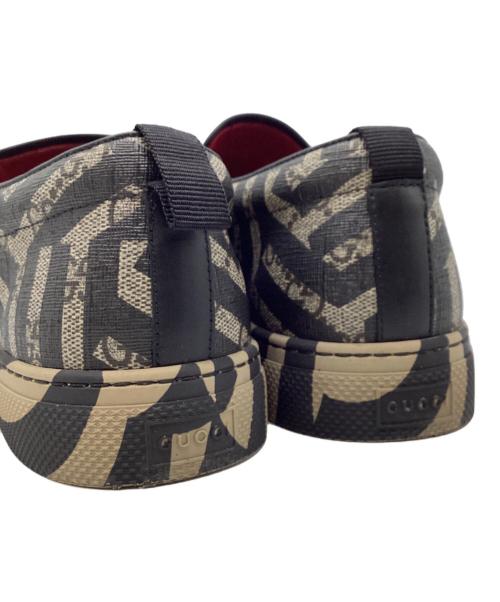 GUCCI（グッチ）GUCCI (グッチ) GGカレイドスリッポン ブラウン サイズ: 8 1/2 Gの古着・服飾アイテム