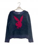 Hysteric Glamour×PLAY BOYヒステリックグラマー×プレイボーイ）の古着「コラボボアスウェット」｜ネイビー