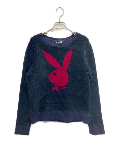 Hysteric Glamour（ヒステリックグラマー）Hysteric Glamour (ヒステリックグラマー) PLAY BOY (プレイボーイ) コラボボアスウェット ネイビー サイズ:freeの古着・服飾アイテム