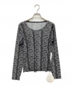 Hysteric Glamourヒステリックグラマー）の古着「SNAKE LOOP柄 Tシャツ」｜グレー