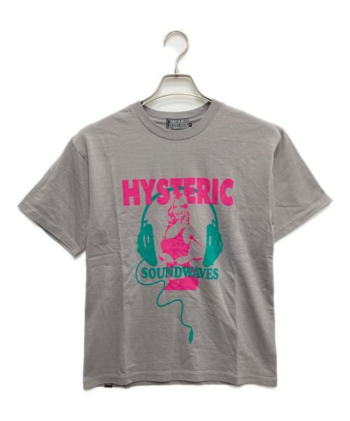 Hysteric Glamour（ヒステリックグラマー）Hysteric Glamour (ヒステリックグラマー) SOUNDWAVE Tシャツ グレー サイズ:Sの古着・服飾アイテム