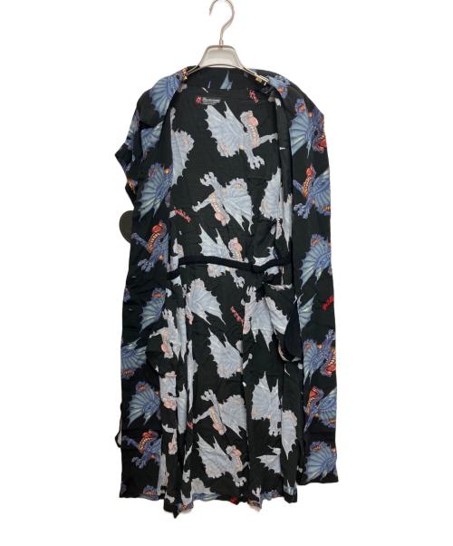 Hysteric Glamour（ヒステリックグラマー）Hysteric Glamour (ヒステリックグラマー) ROLLING STONES (ローリングストーンズ) SEPTEMBER 1973柄 ドロップショルダーワンピース ブラック サイズ:freeの古着・服飾アイテム