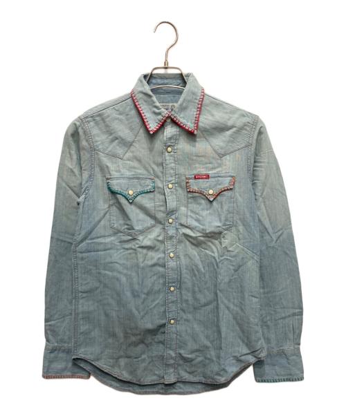 Hysteric Glamour（ヒステリックグラマー）Hysteric Glamour (ヒステリックグラマー) ウエスタンシャツ ブルー サイズ:Sの古着・服飾アイテム