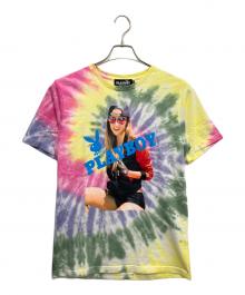 Hysteric Glamour×PLAY BOY（ヒステリックグラマー×プレイボーイ）の古着「MISS ALYSSA Tシャツ」｜ピンク×イエロー