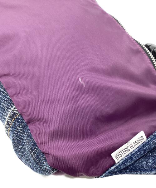 Hysteric Glamour（ヒステリックグラマー）Hysteric Glamour (ヒステリックグラマー) DENIM×NYLON ボディーバッグ ブルー×パープルの古着・服飾アイテム