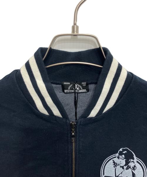 Hysteric Glamour（ヒステリックグラマー）Hysteric Glamour (ヒステリックグラマー) スウェットアワードジャケット ネイビー サイズ:FREE 未使用品の古着・服飾アイテム