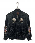 Hysteric Glamourヒステリックグラマー）の古着「スカル×スネーク刺繍 スーベニアジャケット」｜ブラック