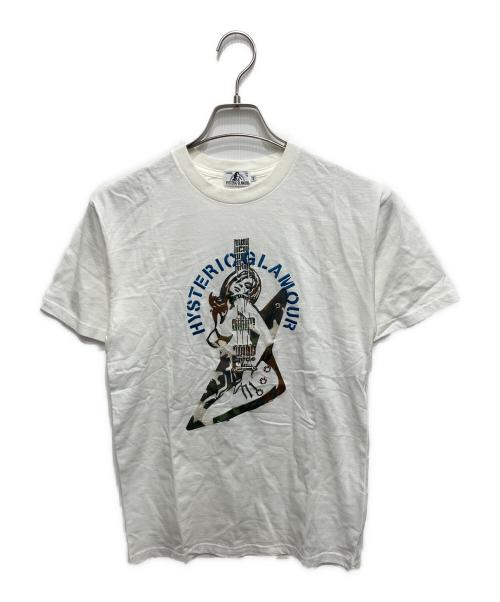Hysteric Glamour（ヒステリックグラマー）Hysteric Glamour (ヒステリックグラマー) GUITAR GIRL刺繍 Tシャツ ホワイト サイズ:Sの古着・服飾アイテム