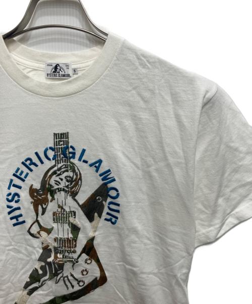 Hysteric Glamour（ヒステリックグラマー）Hysteric Glamour (ヒステリックグラマー) GUITAR GIRL刺繍 Tシャツ ホワイト サイズ:Sの古着・服飾アイテム