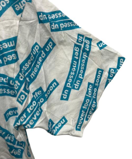 Hysteric Glamour（ヒステリックグラマー）Hysteric Glamour (ヒステリックグラマー) HYS NEVER TOO SOON柄 Tシャツ グリーン×ホワイト サイズ:Sの古着・服飾アイテム