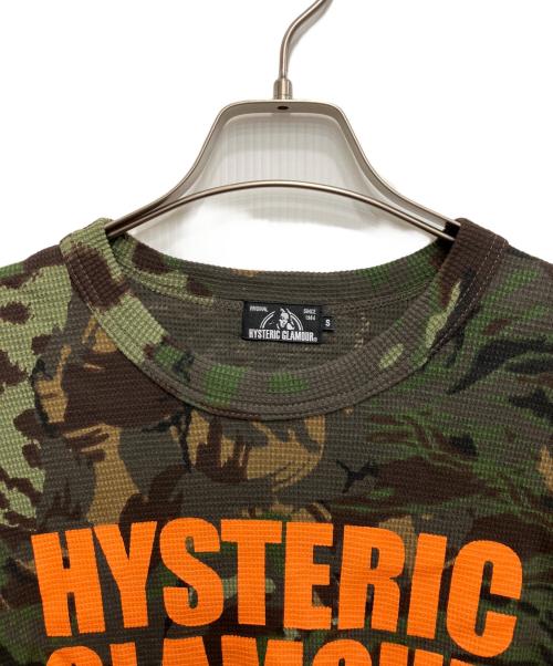 Hysteric Glamour（ヒステリックグラマー）Hysteric Glamour (ヒステリックグラマー) CIRCLE GIRL LOGO TEE グリーン×ブラウン サイズ:Sの古着・服飾アイテム