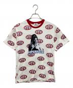 Hysteric Glamourヒステリックグラマー）の古着「HYS SUPERFUZZ柄 Tシャツ」｜レッド×ホワイト
