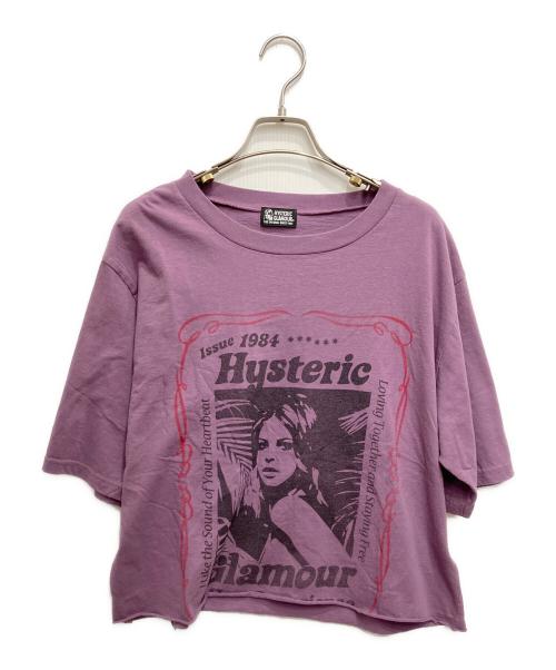 Hysteric Glamour（ヒステリックグラマー）Hysteric Glamour (ヒステリックグラマー) HEARTBEAT ショートTシャツ パープル サイズ:FREEの古着・服飾アイテム