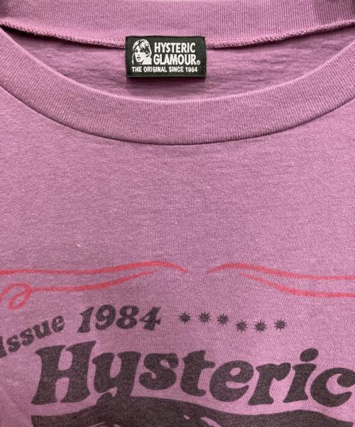 Hysteric Glamour（ヒステリックグラマー）Hysteric Glamour (ヒステリックグラマー) HEARTBEAT ショートTシャツ パープル サイズ:FREEの古着・服飾アイテム