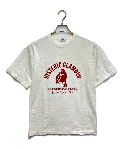 Hysteric Glamour（ヒステリックグラマー）Hysteric Glamour (ヒステリックグラマー) CAT SCRATCH FEVER Tシャツ ホワイト サイズ:Sの古着・服飾アイテム