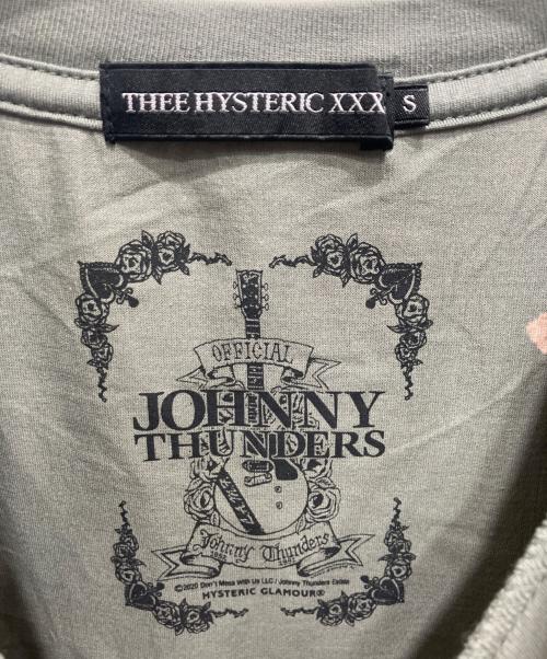 Thee Hysteric XXX（ジィ ヒステリックトリプルエックス）Thee Hysteric XXX (ジィ ヒステリックトリプルエックス) Johnny Thunders (ジョニーサンダース) JT IN COLD BLOOD Tシャツ グリーン サイズ:Sの古着・服飾アイテム