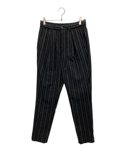 wjk（ダブルジェイケー）wjk (ダブルジェイケー) stripe easy trousers グレー サイズ:Sの古着・服飾アイテム