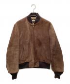 Schottショット）の古着「レザースウェードブルゾン」｜ブラウン