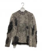 DIESELディーゼル）の古着「K-FJORDI ダメージ加工ニット」｜グレー