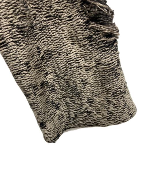 DIESEL（ディーゼル）DIESEL (ディーゼル) K-FJORDI ダメージ加工ニット グレー サイズ:Lの古着・服飾アイテム