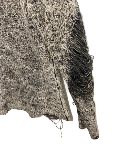 DIESEL（ディーゼル）DIESEL (ディーゼル) K-FJORDI ダメージ加工ニット グレー サイズ:Lの古着・服飾アイテム