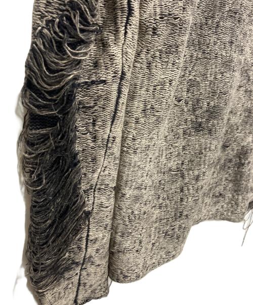 DIESEL（ディーゼル）DIESEL (ディーゼル) K-FJORDI ダメージ加工ニット グレー サイズ:Lの古着・服飾アイテム
