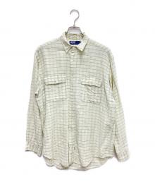 POLO RALPH LAUREN（ポロ・ラルフローレン）の古着「リネンシャツ」｜ホワイト×グリーン