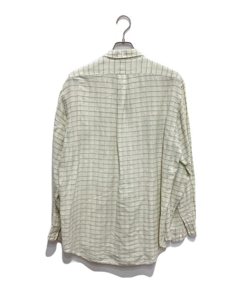 POLO RALPH LAUREN（ポロ・ラルフローレン）POLO RALPH LAUREN (ポロ・ラルフローレン) リネンシャツ ホワイト×グリーン サイズ:不明の古着・服飾アイテム