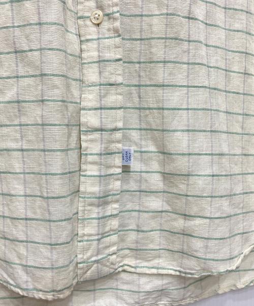 POLO RALPH LAUREN（ポロ・ラルフローレン）POLO RALPH LAUREN (ポロ・ラルフローレン) リネンシャツ ホワイト×グリーン サイズ:不明の古着・服飾アイテム