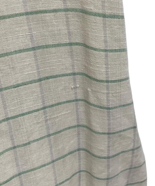 POLO RALPH LAUREN（ポロ・ラルフローレン）POLO RALPH LAUREN (ポロ・ラルフローレン) リネンシャツ ホワイト×グリーン サイズ:不明の古着・服飾アイテム