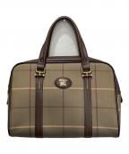 Burberry'sバーバリー）の古着「ノバチェックミニボストンバッグ」｜ベージュ