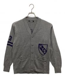 Hysteric Glamour（ヒステリックグラマー）の古着「HG LEAGUE編込 カーディガン」｜グレー