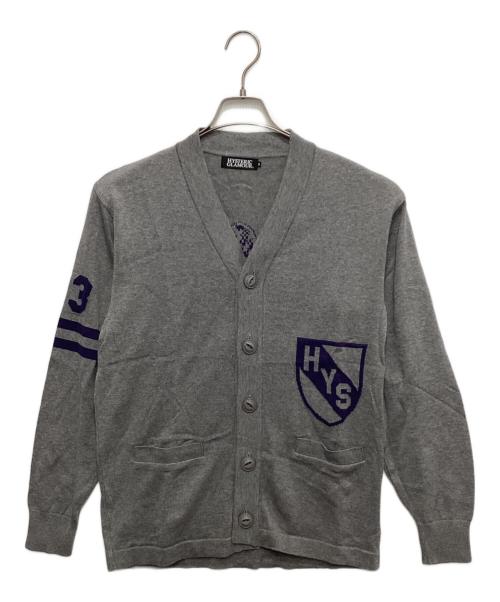 Hysteric Glamour（ヒステリックグラマー）Hysteric Glamour (ヒステリックグラマー) HG LEAGUE編込 カーディガン グレー サイズ:Sの古着・服飾アイテム