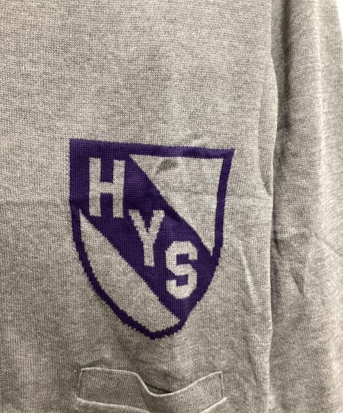 Hysteric Glamour（ヒステリックグラマー）Hysteric Glamour (ヒステリックグラマー) HG LEAGUE編込 カーディガン グレー サイズ:Sの古着・服飾アイテム