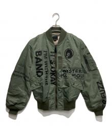 Hysteric Glamour（ヒステリックグラマー）の古着「エアフォース LOGO SCRATCH MA-1ジャケット」｜グリーン