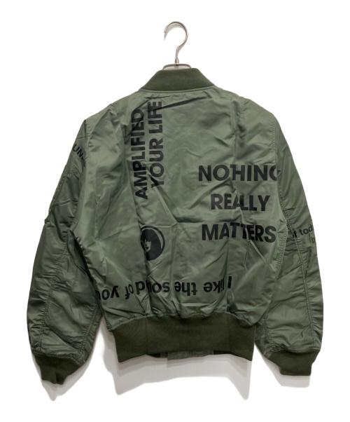 Hysteric Glamour（ヒステリックグラマー）Hysteric Glamour (ヒステリックグラマー) エアフォース LOGO SCRATCH MA-1ジャケット グリーン サイズ:Sの古着・服飾アイテム