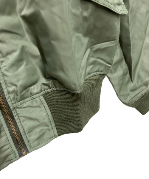 Hysteric Glamour（ヒステリックグラマー）Hysteric Glamour (ヒステリックグラマー) エアフォース LOGO SCRATCH MA-1ジャケット グリーン サイズ:Sの古着・服飾アイテム