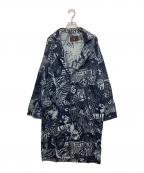 Hysteric Glamourヒステリックグラマー）の古着「LONDON NITEジャカード デニムコート」｜ネイビー