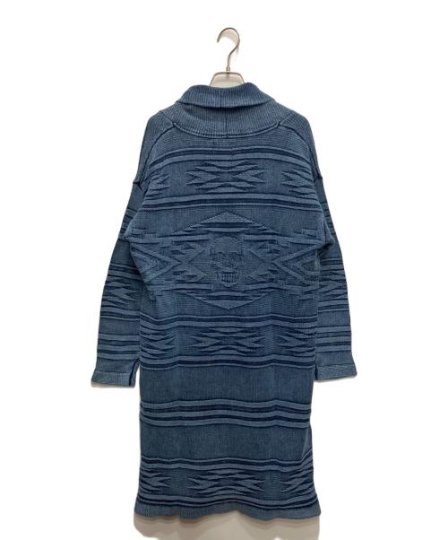 Hysteric Glamour（ヒステリックグラマー）Hysteric Glamour (ヒステリックグラマー) ORIGINAL BLUES (オリジナルブルース) SKULL CHIMAYOガウンコート ブルー サイズ:freeの古着・服飾アイテム